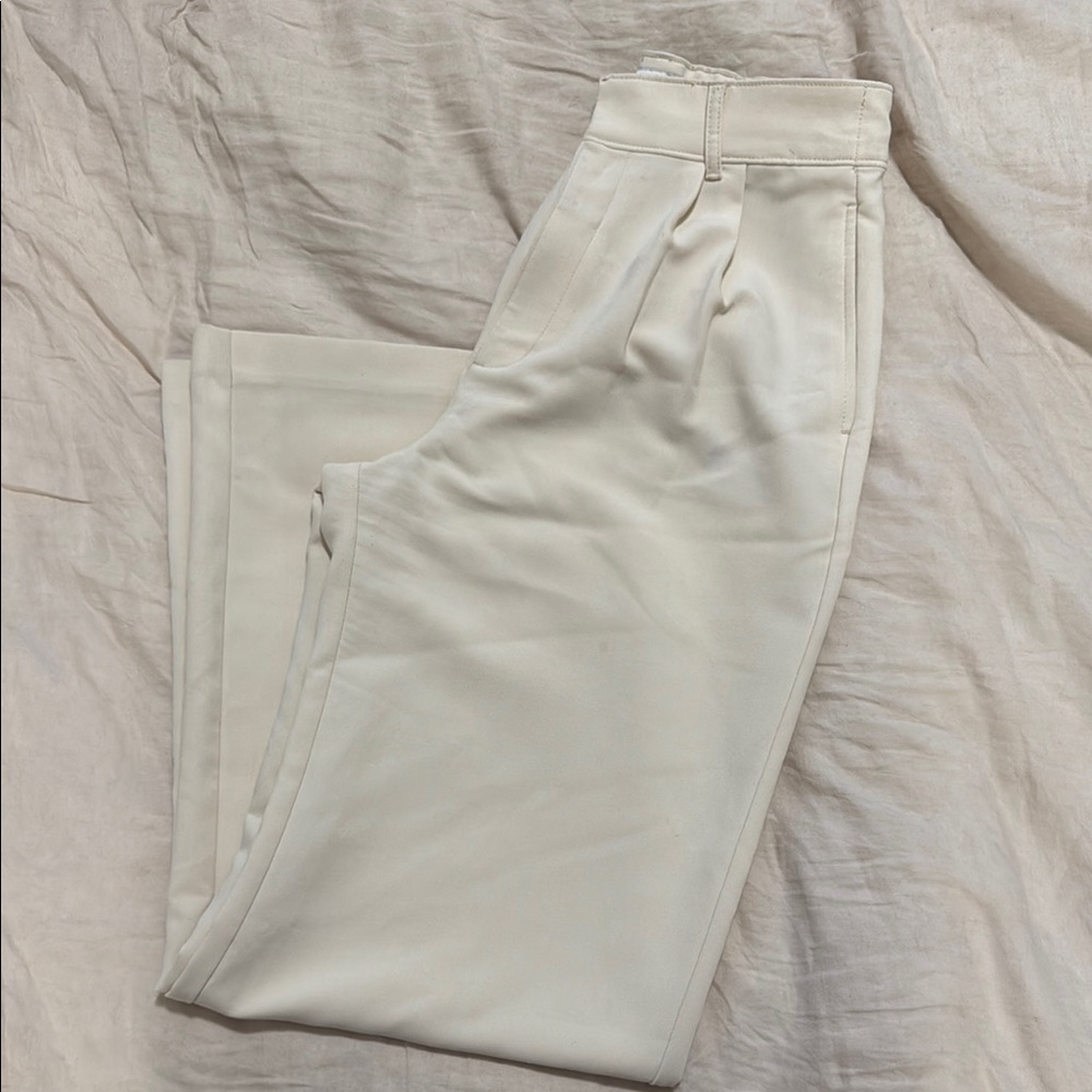 Abercrombie & Fitch Sloane Cream Tailored Pants